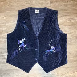 Vintage Disney Mickey & Minnie Embroidered Vest