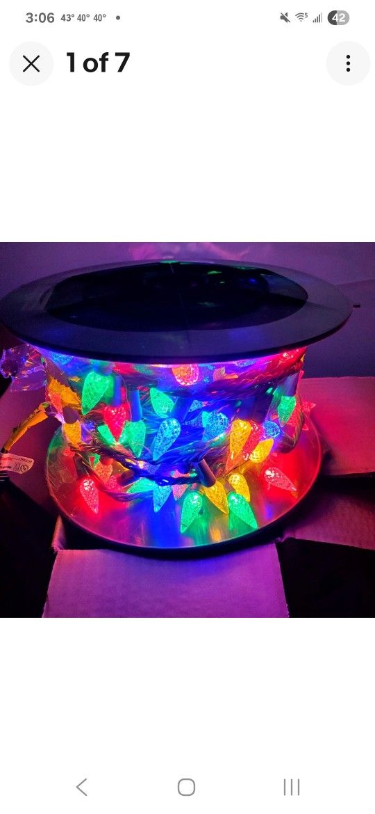 3 Sets of 200 count  C6 Faceted Multi Color LED Lights