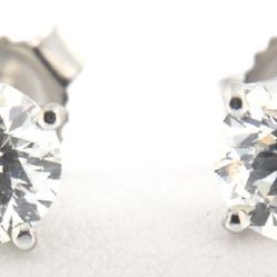 Unisex Earrings 14kt White Gold 