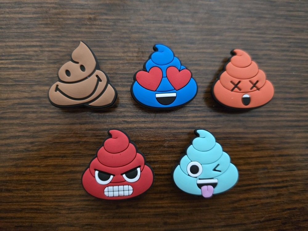 Lot Of 5 Poop Shoe Charms