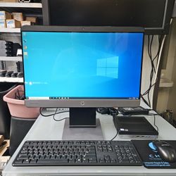 VERY FAST HP EliteDesk Micro Computer Bundle w/ 24" Hp EliteDisplay