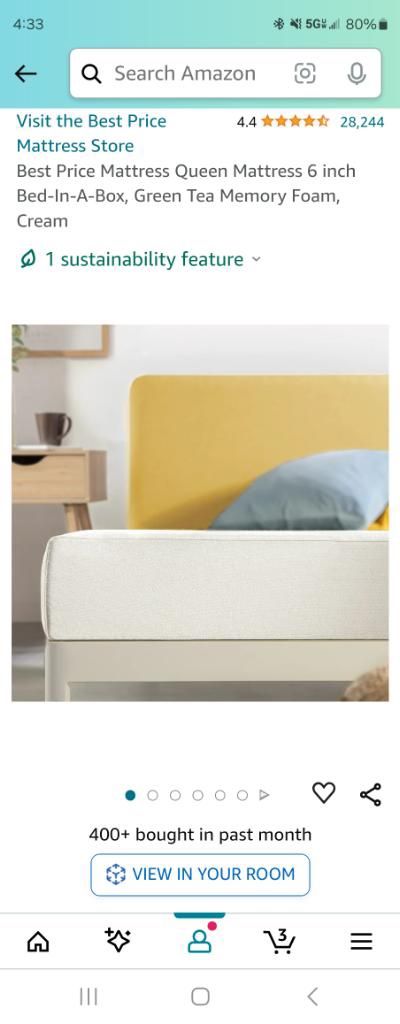 Queen Foam Mattress 6”