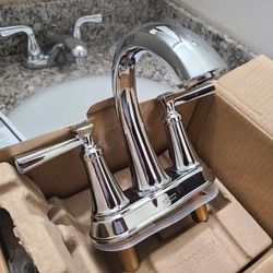 (2pk) American Standard Rumson 4in Bathroom Faucet Chrome