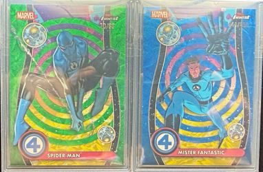 2026 Topps Finest Marvel Negative Zone Serial #’d Spider-Man NZ-082 NZ-081