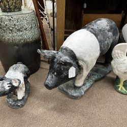 Small & Large Concrete Pigs