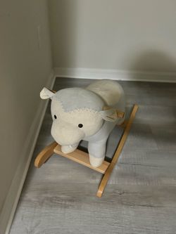 Wooden rocking lamb