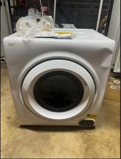 Euhomy Compact Laundry Dryer – 26”H x 19”W, Front Load Stainless Steel, 1500W, LCD Control Panel, 4-