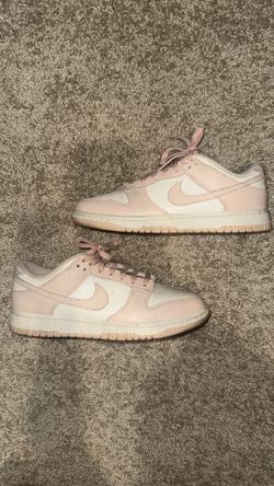 Nike low dunks, orange pearl, size 8 W