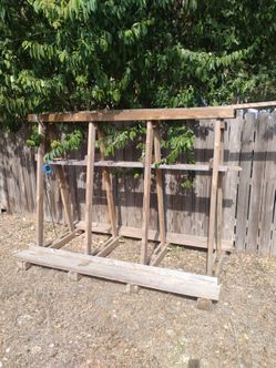 Large Wooden Storage Rack Frame