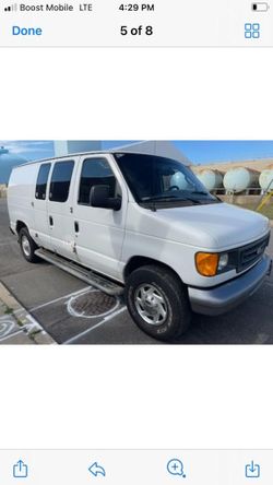 2007 Ford E-Series Cargo Van White