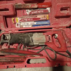 Milwaukee 12 Amp Corded Sawzall w/ Reciprocating Saw Blades 