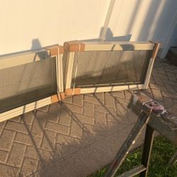 Two Hopper Frosted /5/8ths..Exolite /Screens/screws And Caps/ 37and 1/2  inch’s Wide by 18 and 3/4 inch’s high