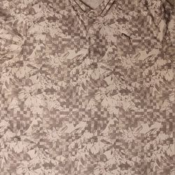 Men's Puma Short-sleeve Collared Shirt Size 2XL With Print 