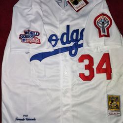 Dodgers Valenzuela's Jersey 1981 White NWT