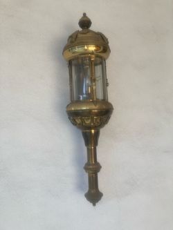 2 Brass entry sconces, approximately 3’ tall