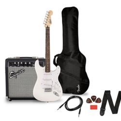 Squier Sonic Stratocaster Electric Guitar | Comes With Everything You Need To Start Playing ASAP