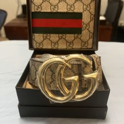 Designer Wallet And Matching Belt Size “38”-“40” Waist 