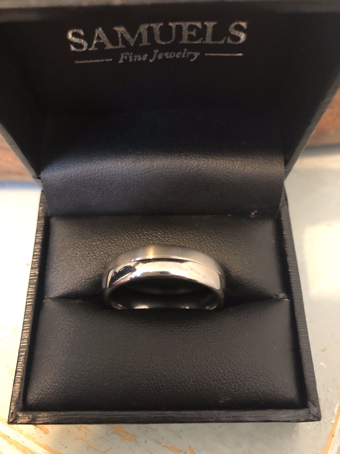 Titanium white gold ring. Size 12
