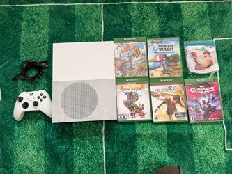 Microsoft Xbox One S 500GB Console White Model 1681 w/ Controller Cords Used