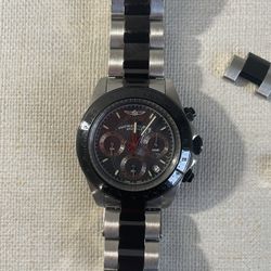 Men's Invicta Speedway Chronograph Two-Tone Watch with Black Dial