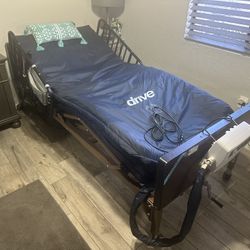 Drive Electrical Home Health Bed W/ Pressure Relieving Air Mattress