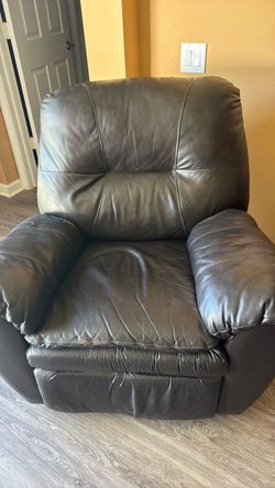 Brown Leather Recliner Chair