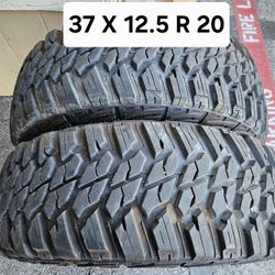 37 X 12.5 R 20 LT (2) TIRES KATANI MT 