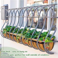 4 Sets 36 Inch Window Deck Railing Planters Boxes with Coco Liner Outdoor  Wall Planter for Plants Balcony Metal Hanging Planter Bracket for Outdoor  for Sale in Los Angeles, CA - OfferUp