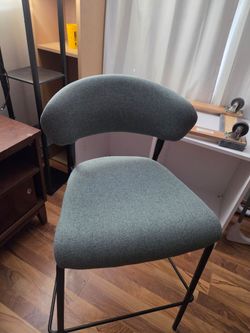 Modern Upholstered Bar Stool with Back
