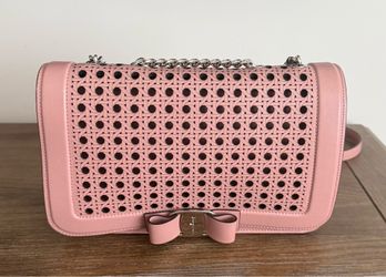 Salvatore Ferragamo Vara Bow Laser-Cut Leather Shoulder Bag