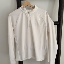The North Face Women’s 1/4 Zip Long Sleeve in Ivory - Size Large