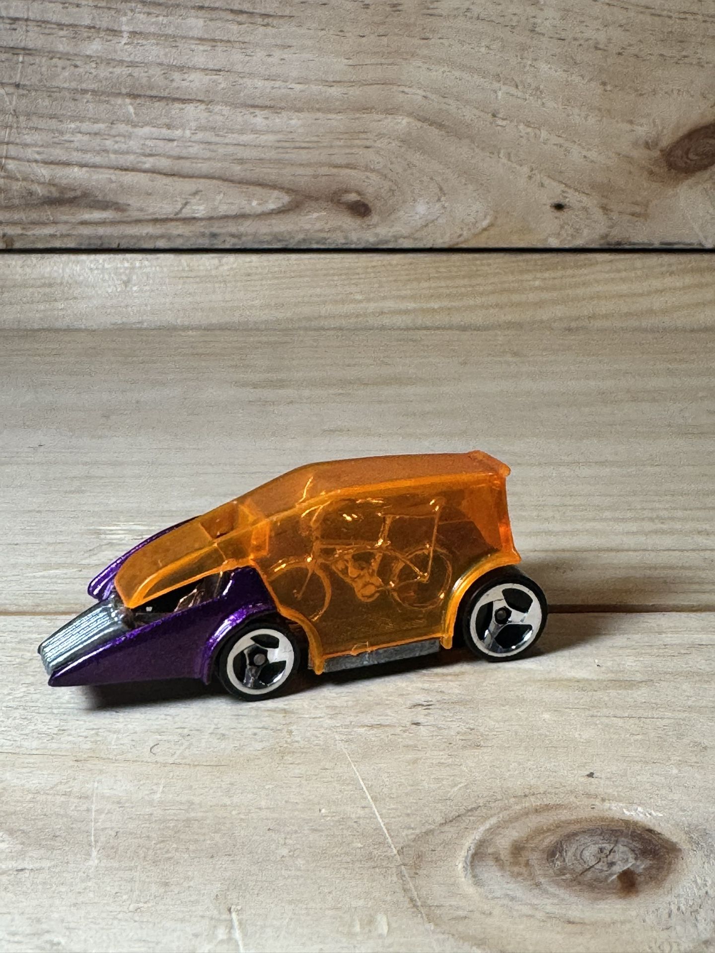 Hot Wheels 1999 Pop Cycle Car Vehicle Popcycle Bicycle Bike Purple Diecast 1/64