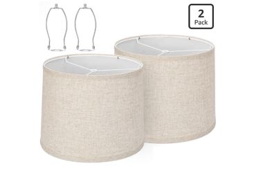 Drum lamp shade 11.6” top X 12.6” bottom X 9.8”high. Set of 2.