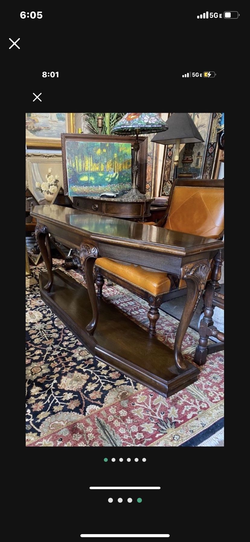 Antique, Beautiful Hallway, Entry Well-Made Table