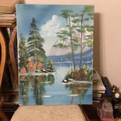 Oil, Landscape, Painting $20
