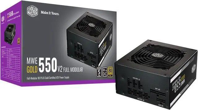 Cooler Master MWE Gold 550 Full Modular Power Supply (80 PLUS Gold)