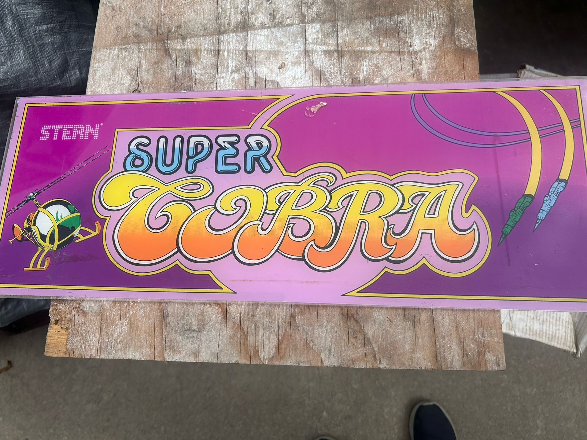 Stern Super Cobra Arcade Video Game Marquee