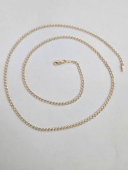 10kt Gold Curb Chain 20"