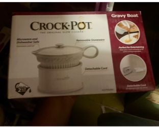 Crockpot electric gravy boat and casserole dish with holder