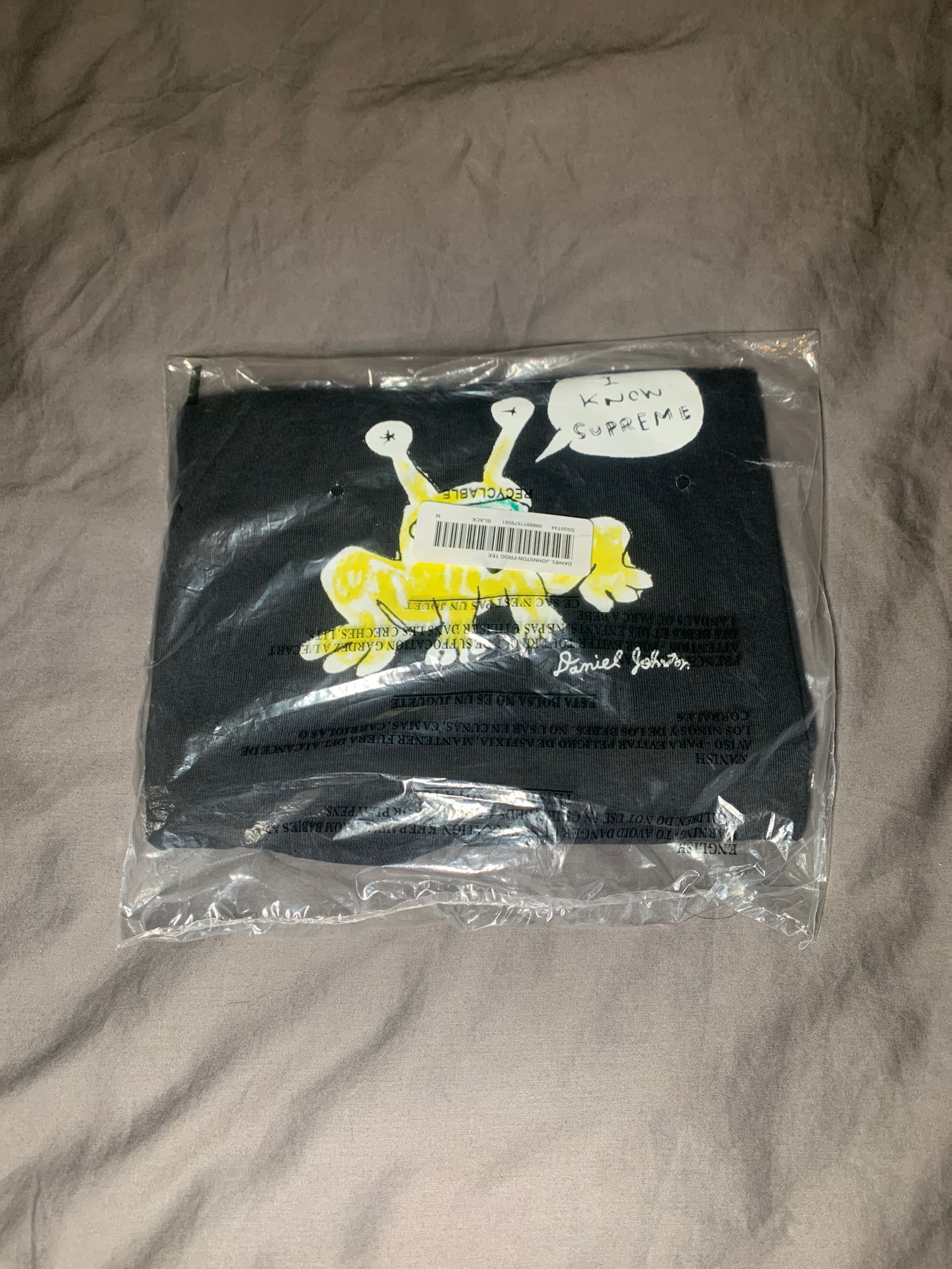 Supreme Daniel Johnston Frog Tee Black Sz M