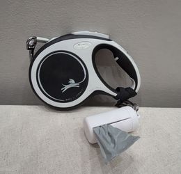 Flexi Retractable Dog Leash + Poop Bag Dispenser