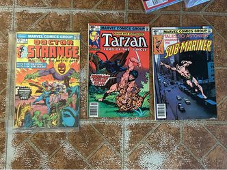 Vintage Comic Book Lot – Doctor Strange, Tarzan & Sub-Mariner – Marvel Comics