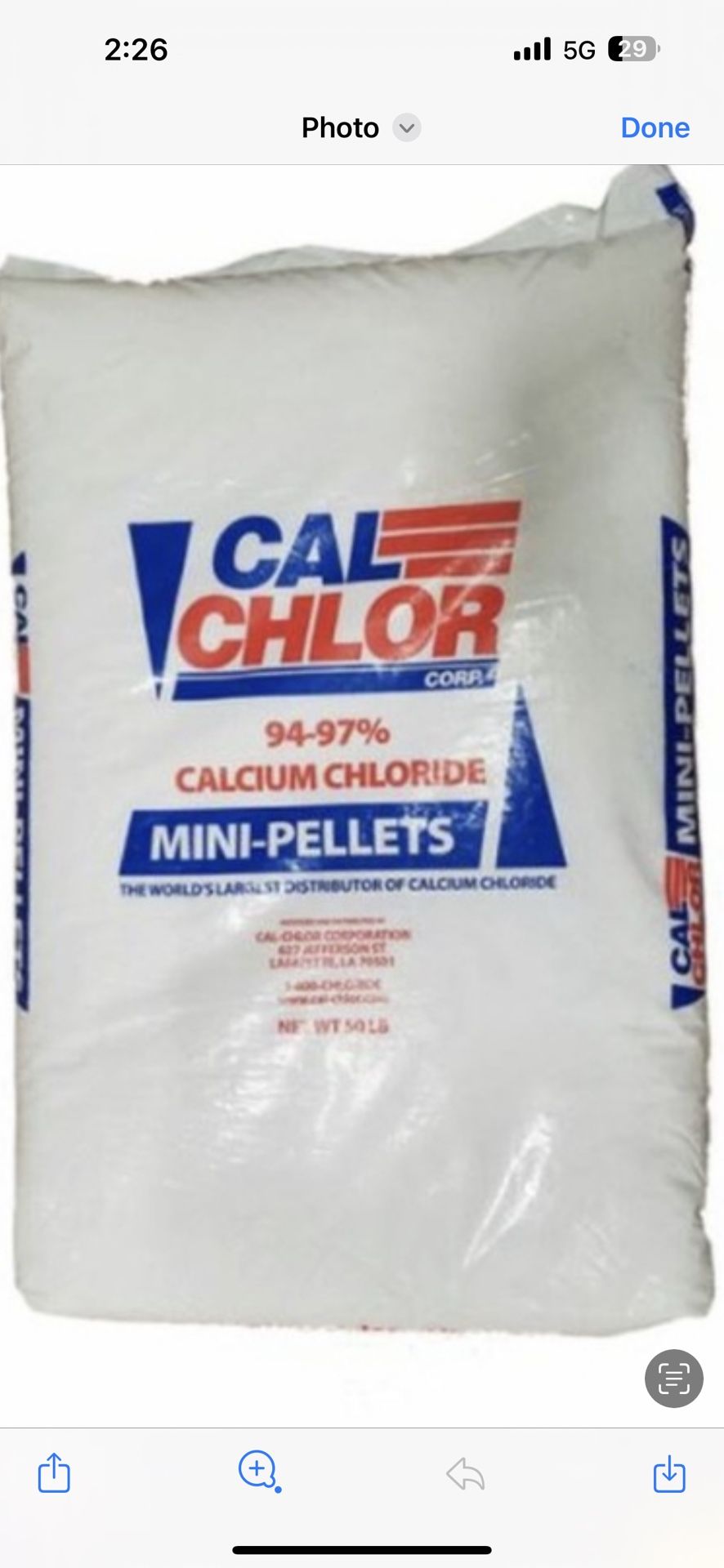 Cal Chlor Mini Pellets 50lb Bag (5) Price Per Bag