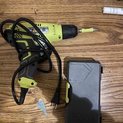 Ryobi Plug In Drill And Screw And Drill Bits 40 OBO