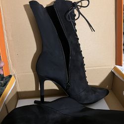 Black Suede Boots 