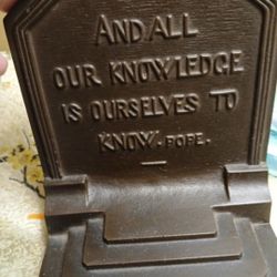 Bradley And Hubbard Antique Cast Iron Bookends.