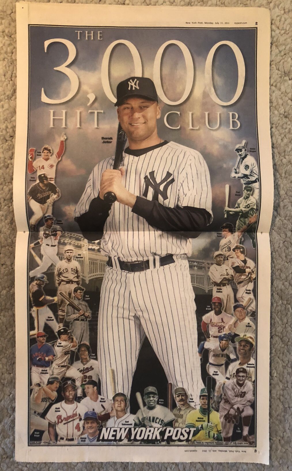 New York Post-Derek Jeter 3000 Hits Pull Out Section July.11,2011 GC