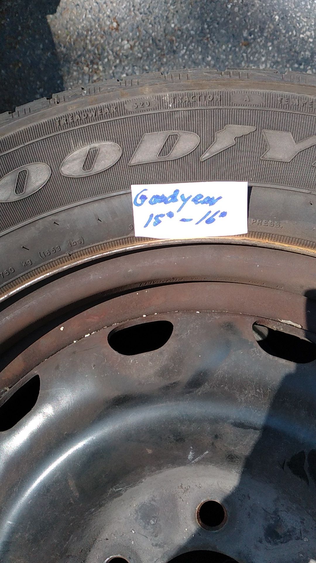 GOODYEAR EAGLE 16 .....Assurance on dodge van rim ""15"¥