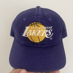 Vintage 90s Los Angeles Lakers Logo G-Cap Purple Gold