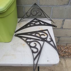 Decorative Black Metal Wall Shelf Brackets